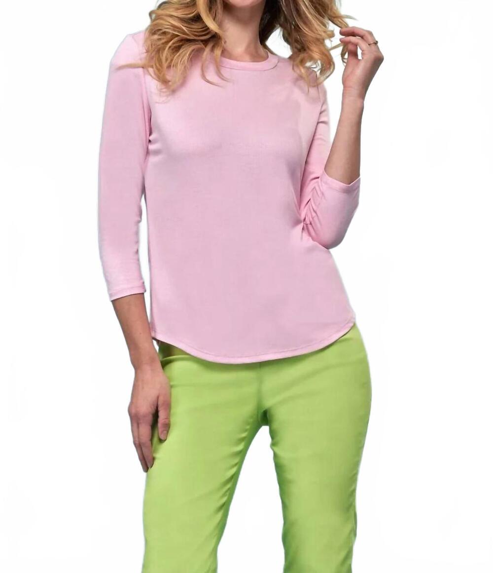 NEW INSIGHT 3/4 sleeve tee in pink